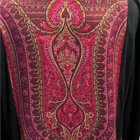 Soft Surroundings Kashmir Tunic Mini Dress LargeEmbroidered Beaded Paisley BOHO - Picture 6 of 10